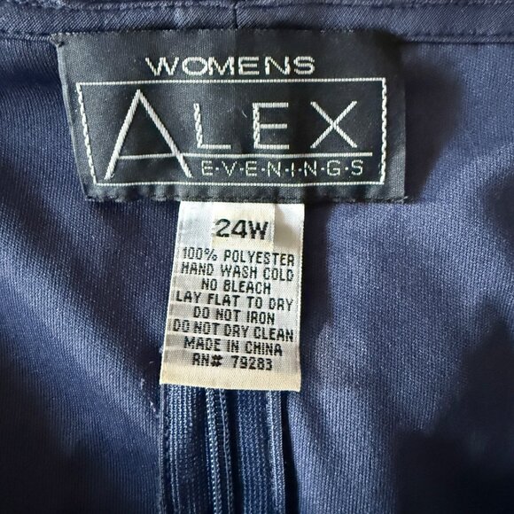 Alex Evenings Womens Navy Formal Skirt Set Size 24W - Picture 6 of 6